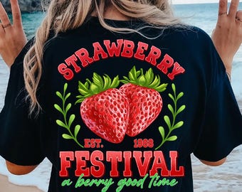 Strawberry Festival Png, A Berry Good Time png, Strawberry Coquettepng,Strawberry Festival png, Strawberry Season Png, Retro Summer Png