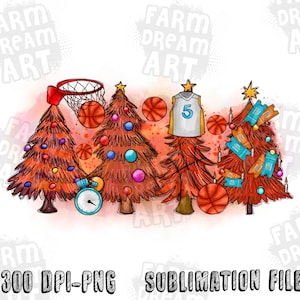 Basketball Christmas trees png sublimation design download, Merry Christmas png,Happy New Year png,Basketball png,sublimate designs download