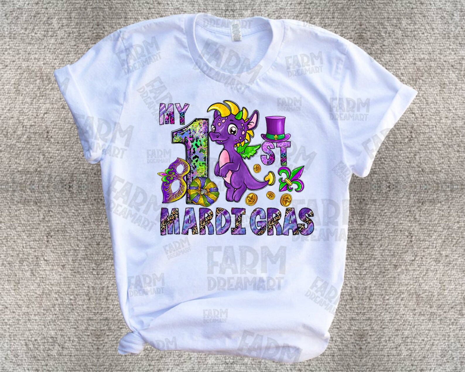 Dragon My First Mardi Gras Png Sublimation Design Download - Etsy
