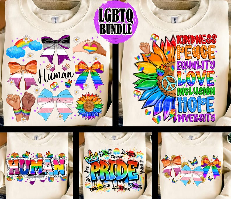 LGBTQ Sublimation Bundle,pride Png Set Download,love is Love Png ...