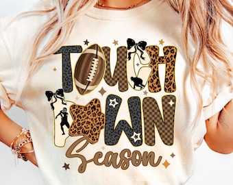 Touchdown Season Png,Football Game Day Png,Fall Sports Sublimation,Digital Design,Game Day Leopard Print,Touchdown Sublimation Design