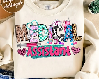 Medical Assistant png, Stethoscope, sublimation design download, Nurse png, Nurse love, Nurse Life, Nursing png, sublimate designs download