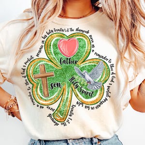 Shamrock Christian Design png, Christian St. Patrick png, retro patrick png, Jesus St Patrick's Day PNG, Lucky Shamrock PNG,Lucky Charm Png