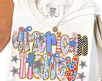 American Honey PNG,Fourth of July,USA Bow PNG,Floral Patriotic Sublimation,America Honey Retro Design,American Coquette,Floral 4th Of July