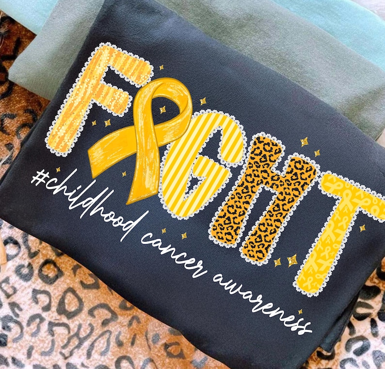 Fight Childhood Cancer Png,gold Ribbon Awareness Design,cancer ...