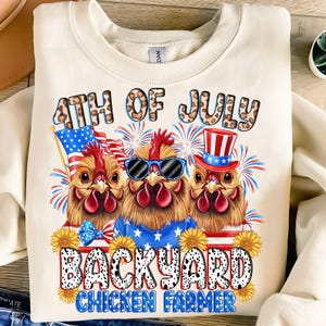 4th of July Chicken Png,Patriotic Chicken Shirt Design,USA Chicken Sublimation Png,Farm Animal 4th of July PNG,Funny Chicken Farmer PNG File