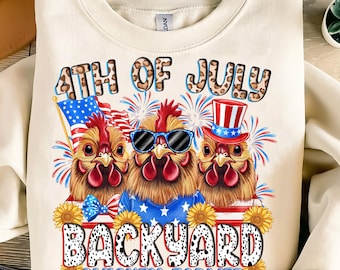 4th of July Chicken Png,Patriotic Chicken Shirt Design,USA Chicken Sublimation Png,Farm Animal 4th of July PNG,Funny Chicken Farmer PNG File