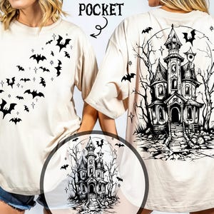 Vintage Halloween Png, Halloween Scene Png, Halloween Bats Png, Spooky Season Png, Retro Halloween, Halloween Pumpkin Png,Spooky Vibes Png