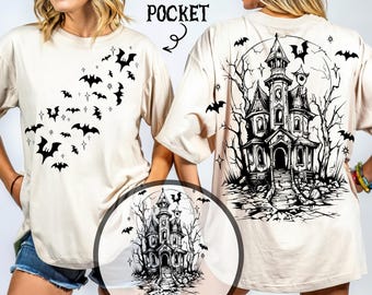 Vintage Halloween Png, Halloween Scene Png, Halloween Bats Png, Spooky Season Png, Retro Halloween, Halloween Pumpkin Png,Spooky Vibes Png