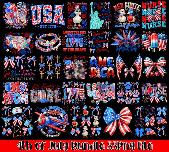 4th of July Bundle PNG,Patriotic Sublimation Bundle,Independence Day Sublimation,USA Sublimation Png,Fourth of July,Red White Blue Bundle