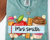Teacher Sublimation Png,Custom Teacher PNG,Personalized Teacher PNG,Editable Teacher Name PNG,Back to School Png,First Day of School Png