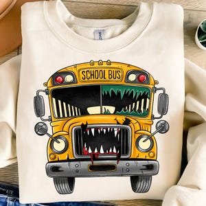 Halloween School Bus PNG,Scary School Bus Design,Monster Bus Sublimation,Creepy School Bus PNG,Spooky School PNG File,Back To School Png