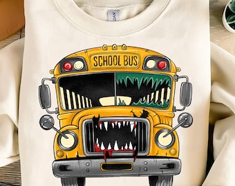 Halloween School Bus PNG,Scary School Bus Design,Monster Bus Sublimation,Creepy School Bus PNG,Spooky School PNG File,Back To School Png