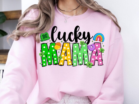 トップス lucky mama Lucky Mama Personalized Png,st Patricks Day Mom,cute Shamrock Mama