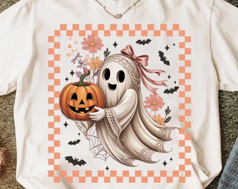 Floral Ghost Png,Cute Ghost Sublimation,Halloween Floral PNG,Vintage Ghost PNG,Aesthetic Ghost PNG,Boho Ghost Sublimation,Ghost Coquette Png