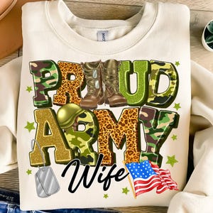 Proud Army Wife PNG,Military Family Sublimation,Army Camouflage PNG,Wife of Soldier Design,Patriotic Wife PNG,Camo Army Sublimation