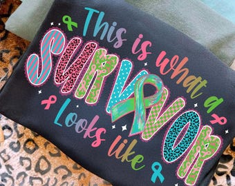 This Is What A Survivor Looks Like Png,Survivor Awareness Png,Cancer Survivor Sublimation,Metastatic Cancer Support Png,Ribbon Awareness Png