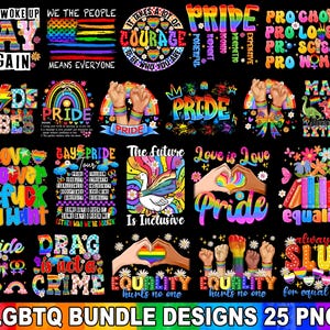 LGBTQ Sublimation Bundle,Pride Png Set Download,Love is Love Png,Equality Bundle Png,Pride Month Sublimation PNG,25 Png LGBT Digital Files