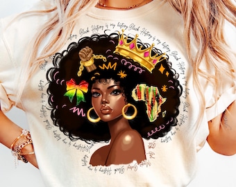 Black History Is My History png, Black Girl Magic Baby png, Christian png, afro women png, Black History Month Png, African American Png