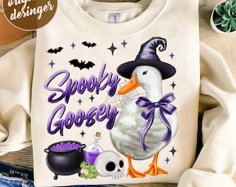 Spooky Goosey PNG, Spooky goose png, Funny Halloween png, retro Halloween png, Goose Halloween png, Trendy Halloween png, Digital Download