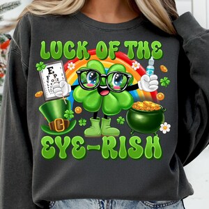 Luck of the Eye-rish PNG,Optometry St Patrick’s Day,Lucky Eye Doctor Sublimation,Optometrist Irish Clipart,Ophthalmologist St Patrick’s Day image 8