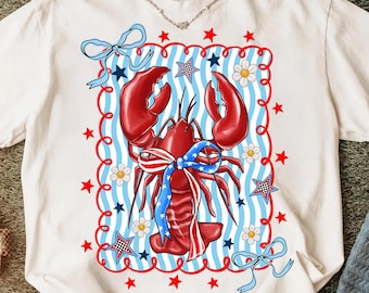 4th of July Crawfish Png,Patriotic Lobster Sublimation,Crawfish Sublimation PNG,July 4th Seafood Design,Boil PNG,USA Crawfish Coquette Png