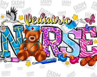 Pediatric Nurse png sublimation design download, Nurse life png, Nursing png, Nurse png, western Nurse png, sublimate designs download