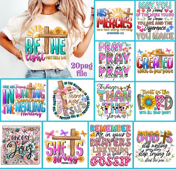 Christian Png Bundle, Bible Verse PNG, Scripture Png, God Jesus PNG, Psalm Png, Love Faith Png, Trendy Digital Download, Sublimate PNG File