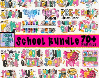 School Bundle Png,Teacher Sublimation Bundle,Back To School Png,Teacher Appreciation Design,Teacher Png Bundle,Preppy Teacher Png