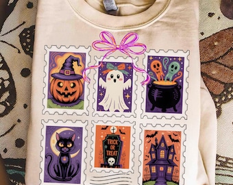Retro Halloween Cat Ghost Png, Girly Halloween Png, Fall Png, Halloween Png, Spooky Season Png, Pumpkin Halloween, Spooky Mama png