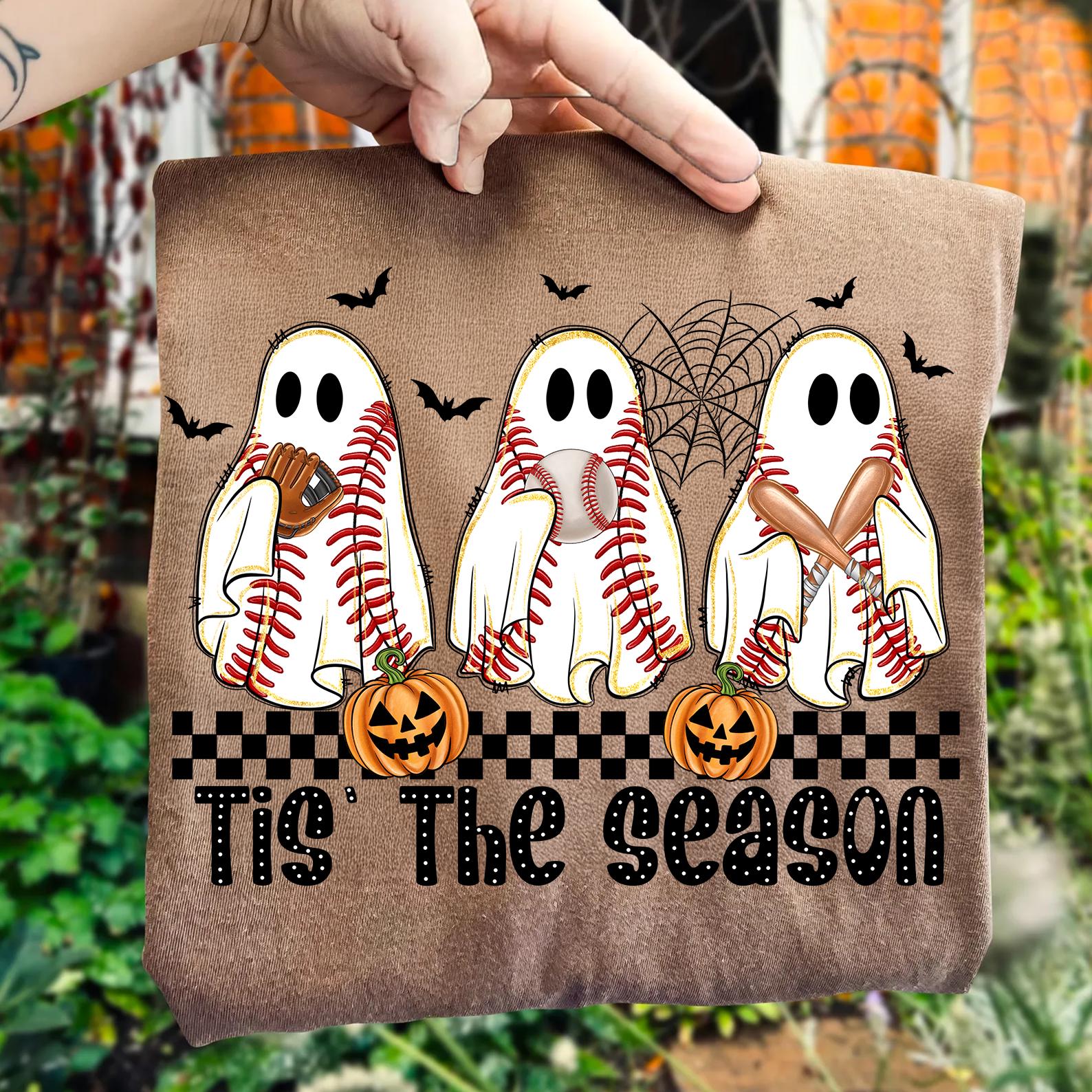 Baseball Ghost Sublimation Png,halloween Baseball Png,tis the Season ...
