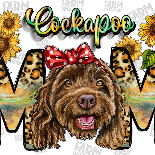 Western Cockapoo Mom Png Sublimation Design, Dog Lovers, Cockapoo Mom Clipart, Cockapoo Mom Png Download