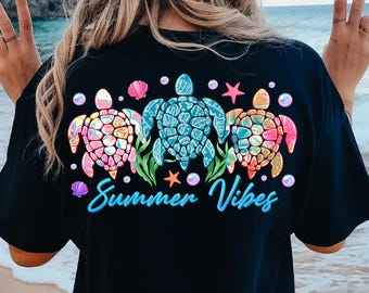 Summer Vibes Turtle PNG,Sea Turtle Sublimation Design,Beach Vibes Png,Ocean Life PNG Design,Tropical Turtle Design,Ocean Turtle Png
