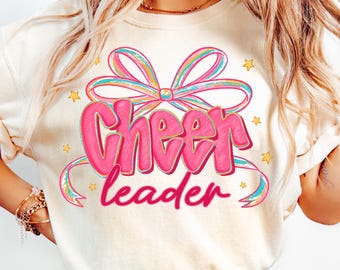 Cheerleader Coquette Png Design,Cheer Team Png,Pink Cheer PNG,Pink Cheer Design PNG,Cheerleader Shirt Design Png,Cheer Squad Sublimation