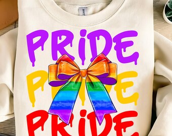 Pride Coquette Bow Png,Rainbow Sublimation Design,LGBTQ Pride Design,Floral Pride PNG,Rainbow Bow Sublimation,LGBTQ Design Png,Equality Png