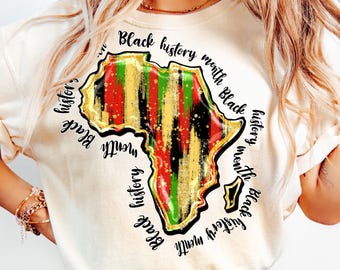Africa Map Png, Black History Png, Black History Month Sublimation Png, African American Png, Juneteenth Png, Black History brushstroke png