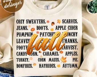 Fall Sweater Weather Png, Fall Vibes PNG, Fall Words Shirt png, Autumn Design Png, Autumn Sublimation Design Fall PNG, Fall Sublimation