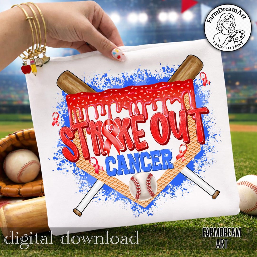 Strike Out Cancer Png,baseball Cancer Awareness,breast Cancer Baseball ...