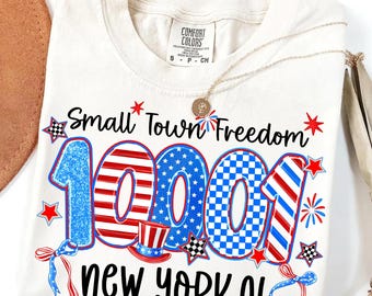 10001 ZIP Code PNG,New York 4th of July Design,Patriotic Zip Code Sublimation,Fourth of July New York Design,Small Town Freedom 10001 PNG
