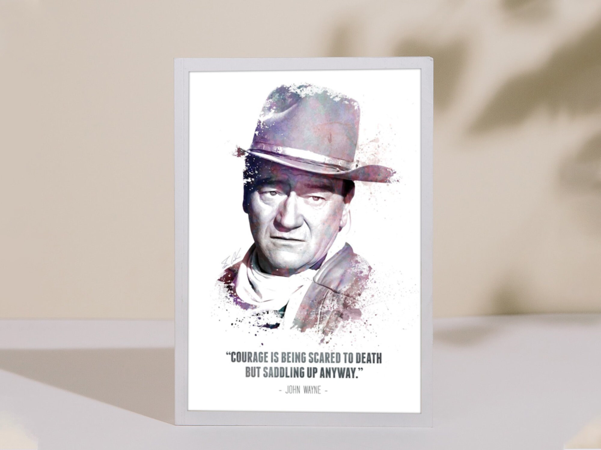 John Wayne poster John Wayne art print John Wayne wall | Etsy