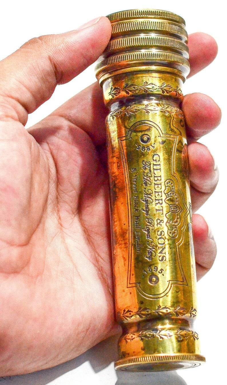 Handmade Brass Stained Glass Kaleidoscope Personalized Etsy