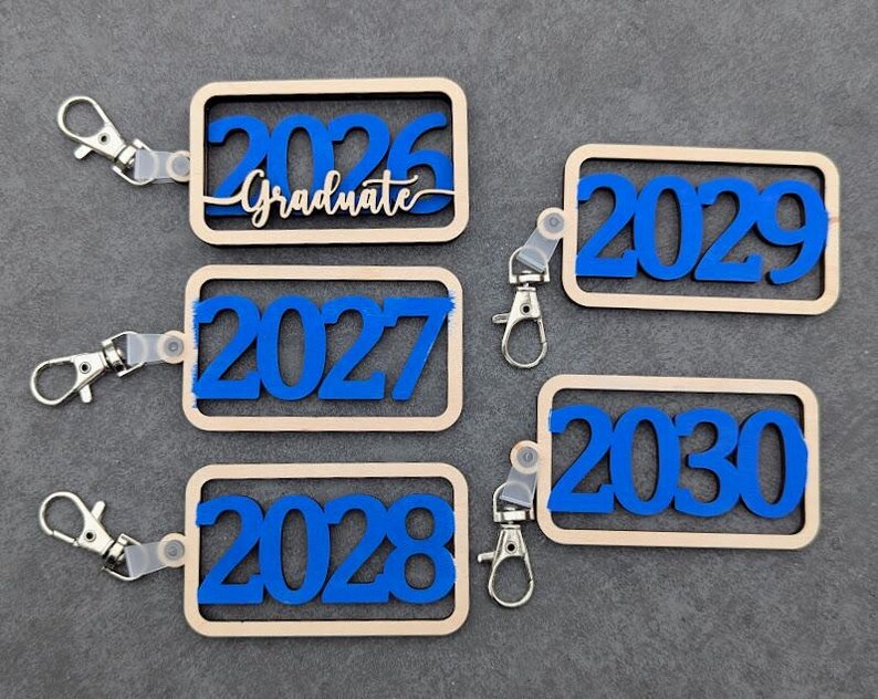 2026-2030 Graduate Keychain Bundle SVG, Double Layer Keychain Laser Cut ...