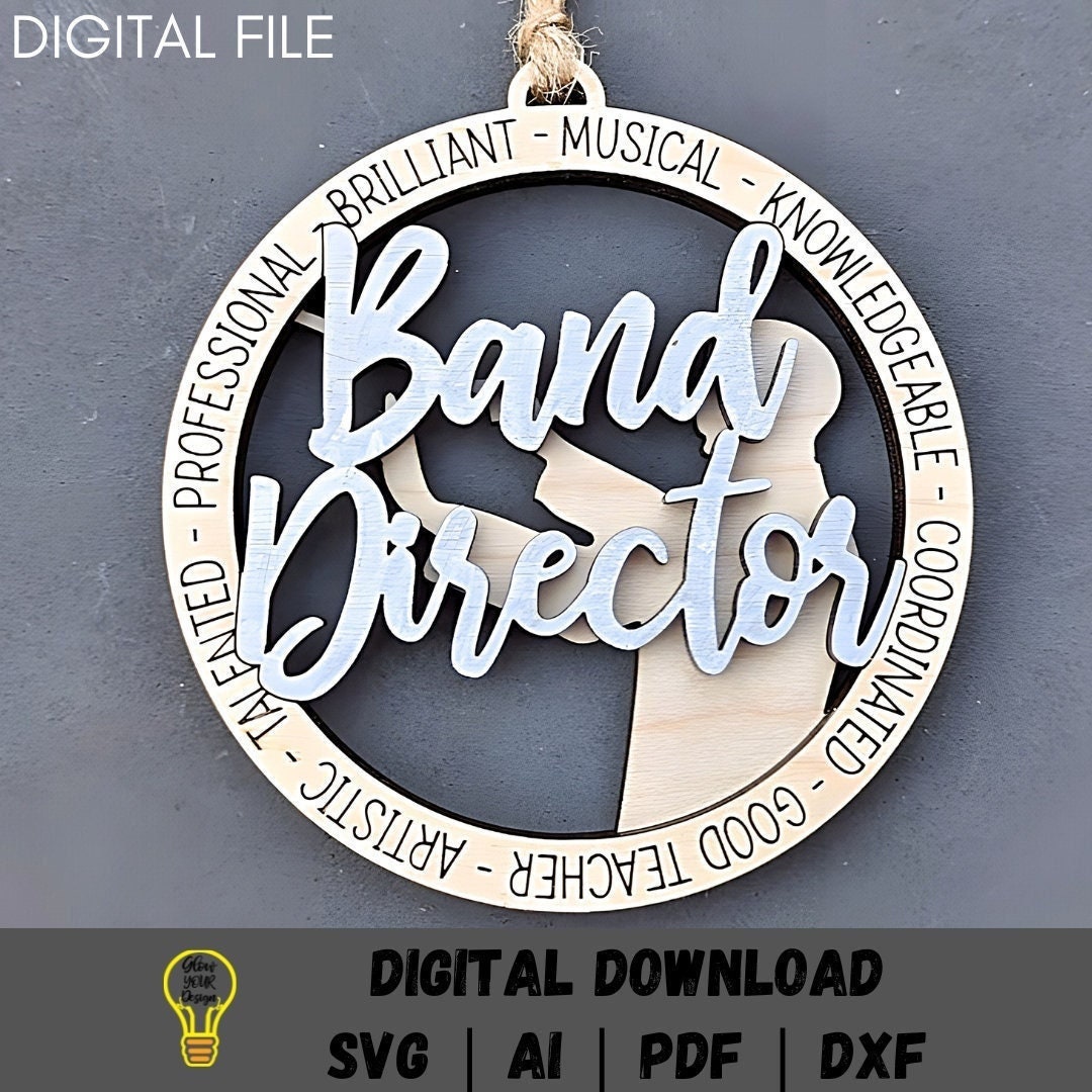 Band Director Ornament Svg Marching Band Director Digital File Double band-director-ornament-svg-marching-band-director-digital-file-double
