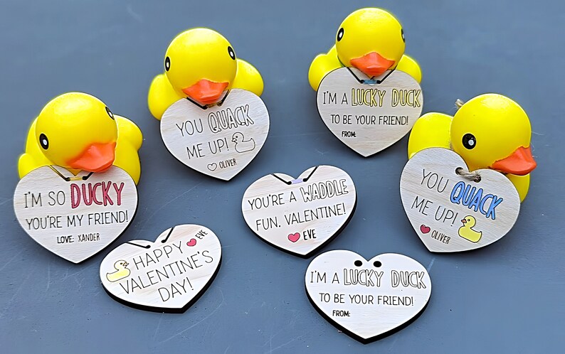 Classroom Valentine Svg, Rubber Duck Tags Digital File, Quick Easy ...