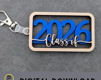 Class of 2026 Keychain SVG, Graduation Gift, Keychain digital file
