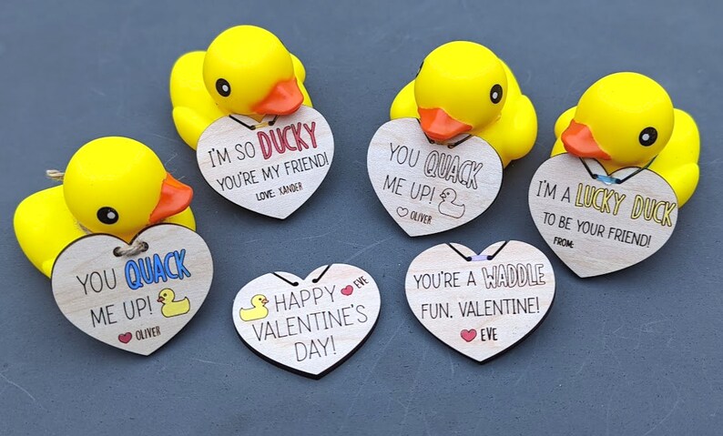 Classroom Valentine Svg, Rubber Duck Tags Digital File, Quick Easy ...