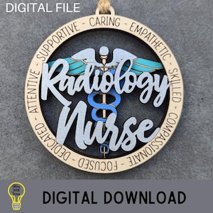 Geschenk für Krankenschwester, Radiologie Krankenschwester, Auto Charme svg, digitaler Download, getestet auf Glowforge, Cut and Score