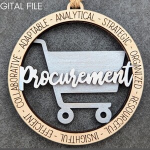 Svg d'approvisionnement, svg d'ornement ou de charme de voiture, cadeau d'approvisionnement d'acquisition, fichier de découpe laser Double couche coupe et score SVG testé sur Glowforge