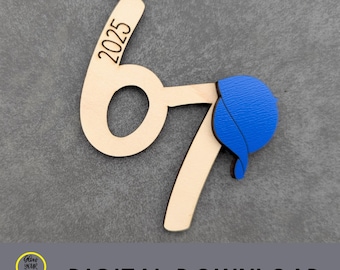 6-7 Six Seven ornament svg - 2025 funny teen Gen Alpha ornament DIGITAL FILE - Cut and score laser cut file
