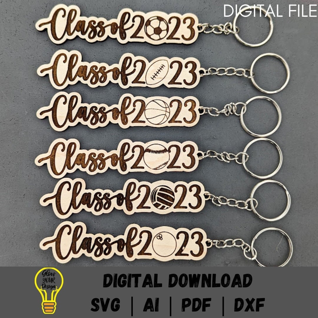 Graduation Keychain Svg Bundle Sports Keychains Svg Set of 6 Etsy